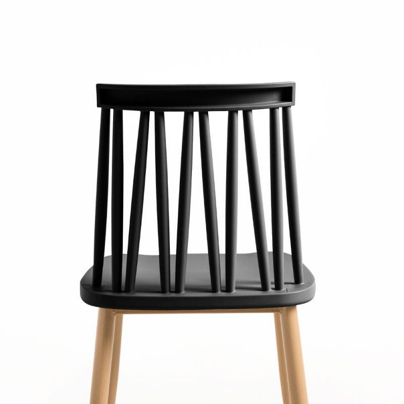 Conjunto de 2 Cadeiras Luna - Preto - Design Nórdico