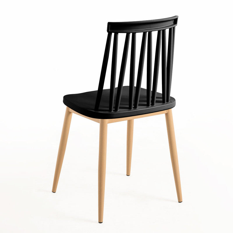Conjunto de 2 Cadeiras Luna - Preto - Design Nórdico