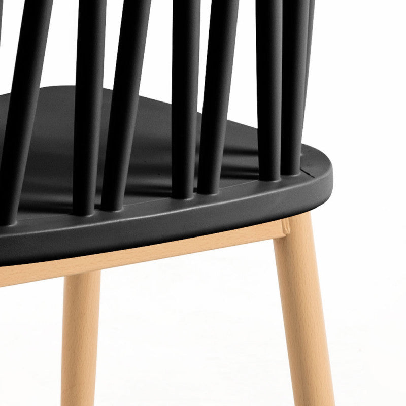 Conjunto de 2 Cadeiras Luna - Preto - Design Nórdico