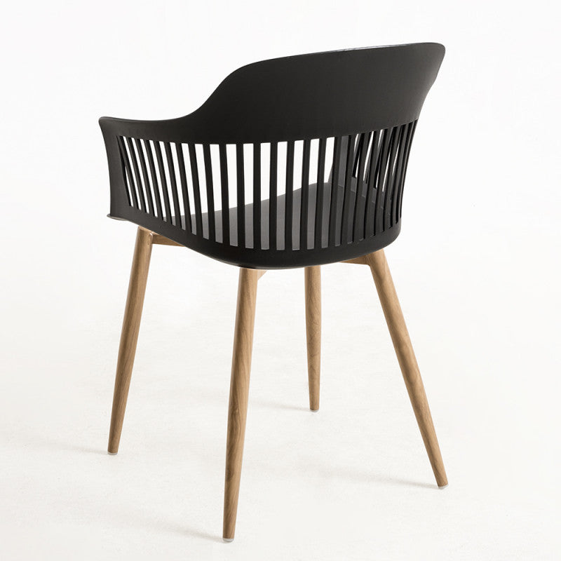 Conjunto de 2 Cadeiras Salsi Preto - Design Nórdico
