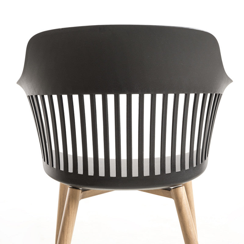 Conjunto de 2 Cadeiras Salsi Preto - Design Nórdico