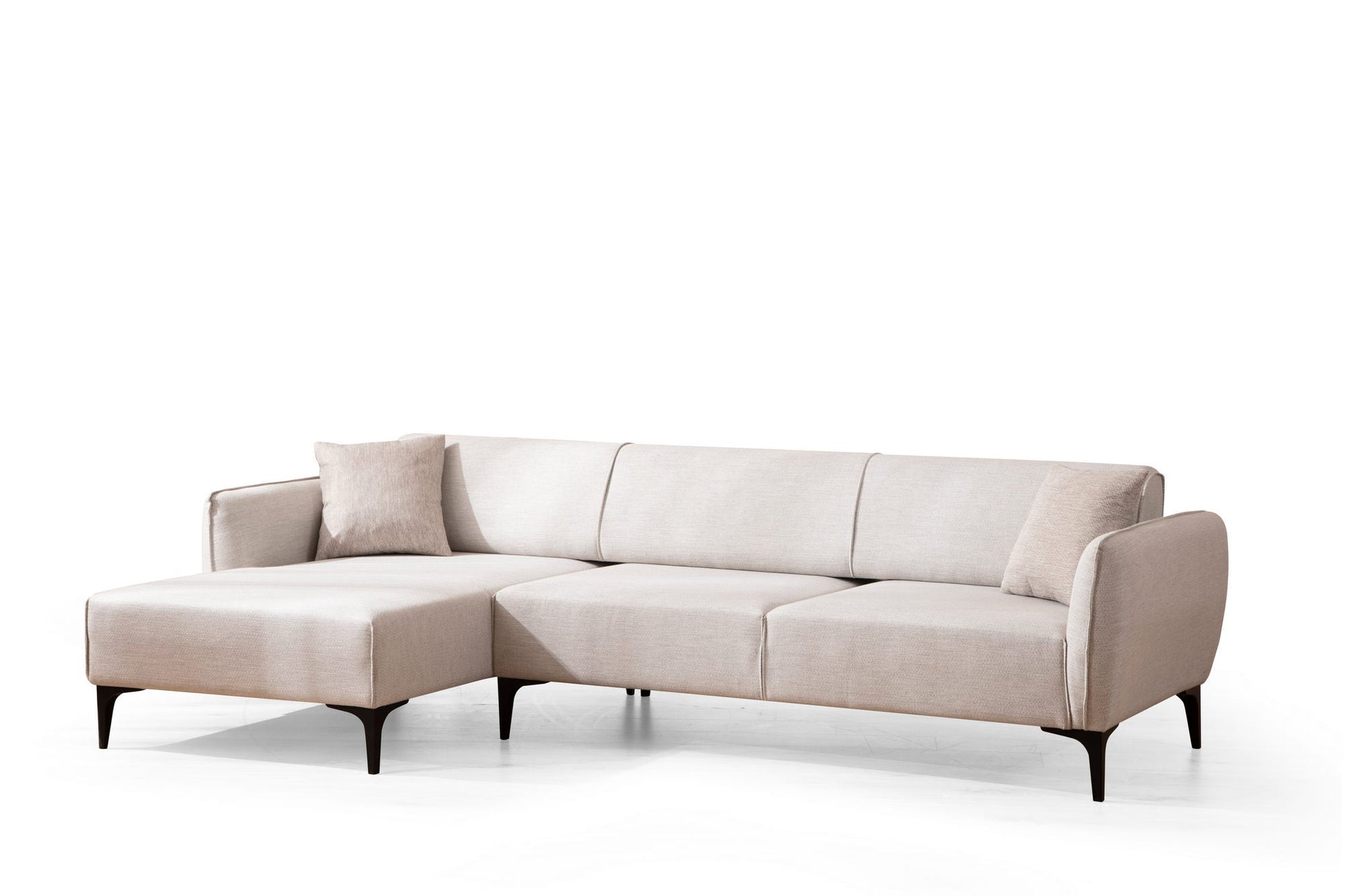 Sofá "Belissimo" Chaise Longue de 3 Lugares – Branco – 270x140x95 cm – Design Moderno - A minha loja