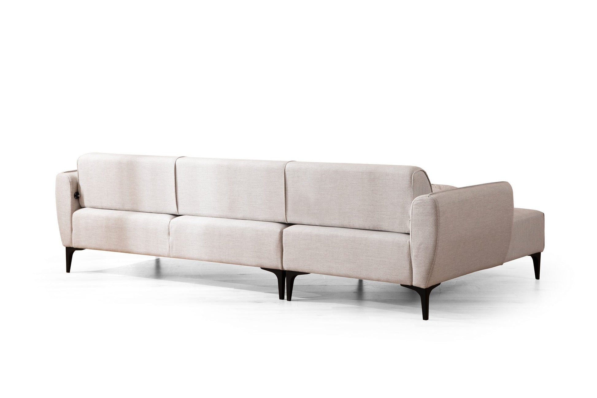 Sofá "Belissimo" Chaise Longue de 3 Lugares – Branco – 270x140x95 cm – Design Moderno - A minha loja