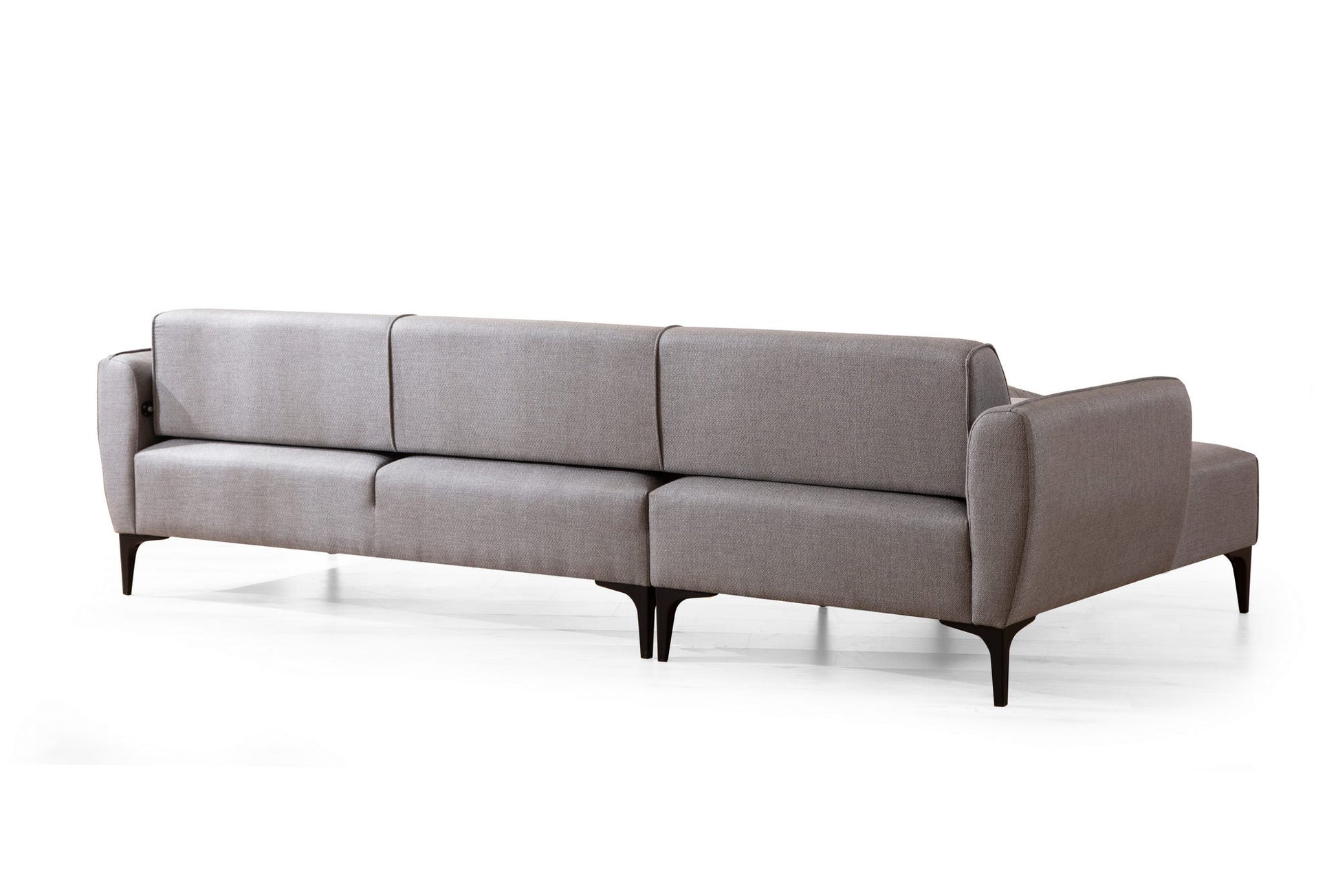 Sofá "Belissimo" Chaise Longue de 3 Lugares – Cinzento – 270x140x95 cm – Design Moderno - A minha loja