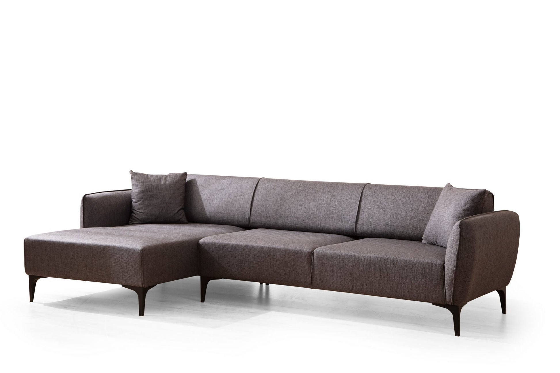 Sofá "Belissimo" Chaise Longue de 3 Lugares – Cinzento Escuro – 270x140x95 cm – Design Moderno - A minha loja
