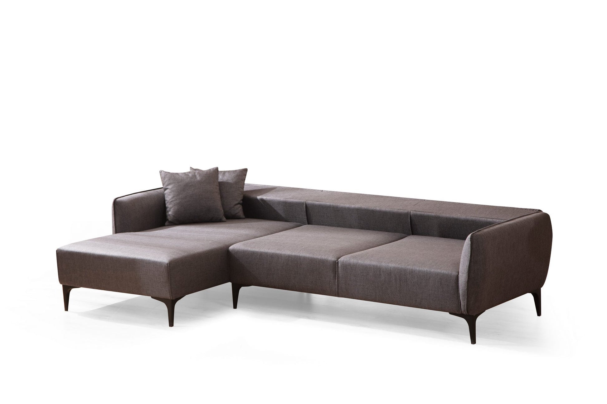 Sofá "Belissimo" Chaise Longue de 3 Lugares – Cinzento Escuro – 270x140x95 cm – Design Moderno - A minha loja
