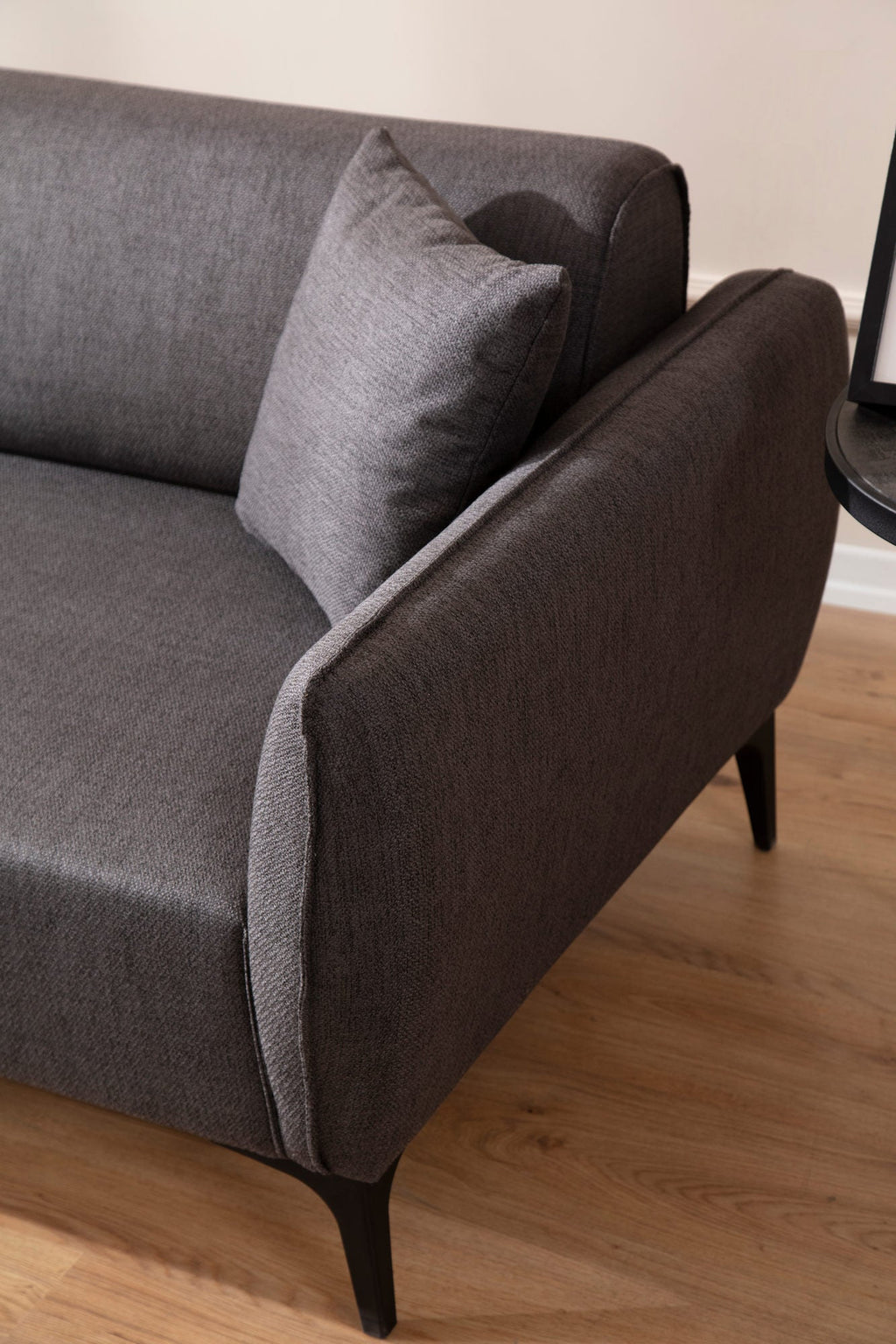 Sofá "Belissimo" Chaise Longue de 3 Lugares – Cinzento Escuro – 270x140x95 cm – Design Moderno - A minha loja