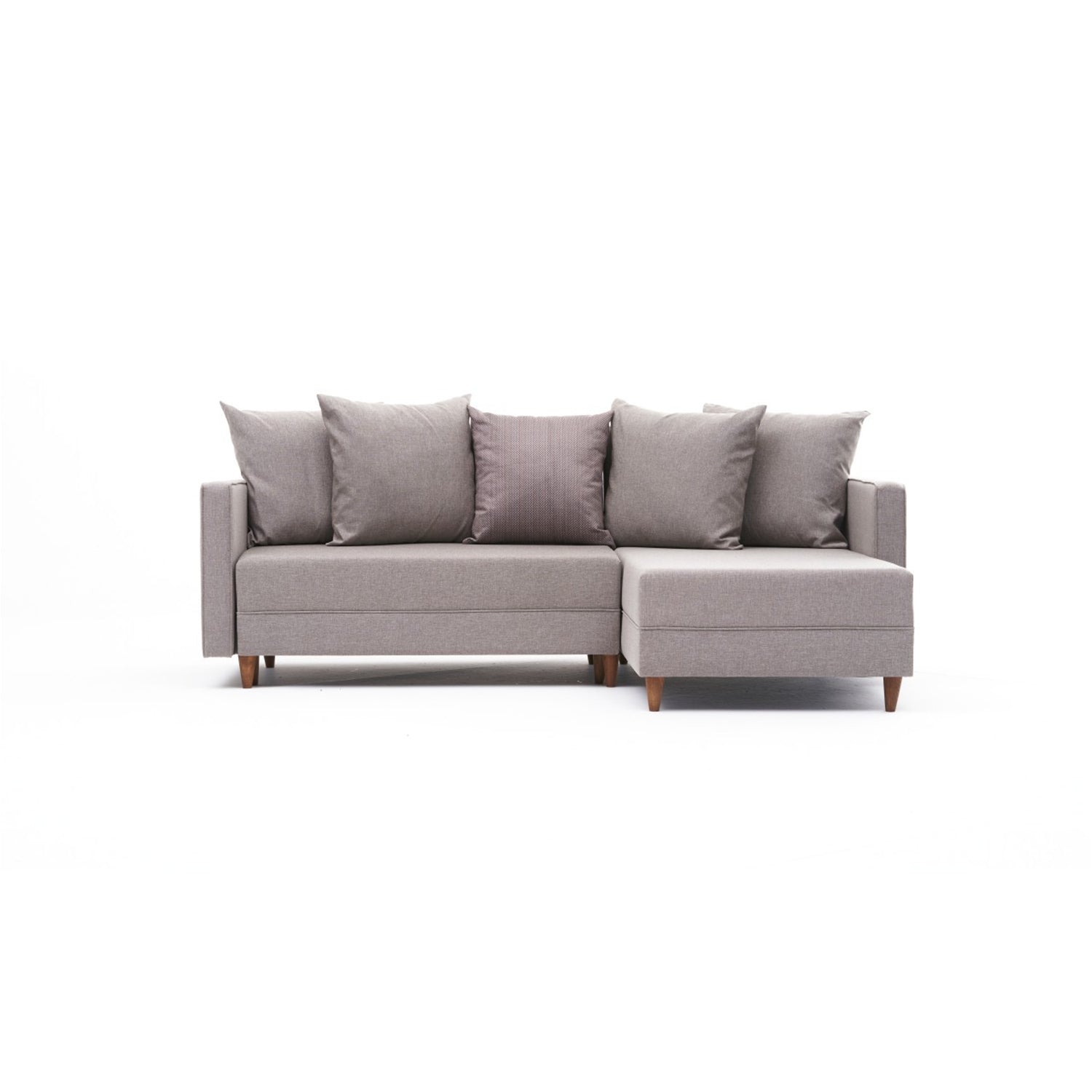Sofá - Cama Chaise Longue Direito "Monaco" - Creme - 215x80x150 cm - Estrutura em Madeira de Faia - Design Moderno - A minha loja