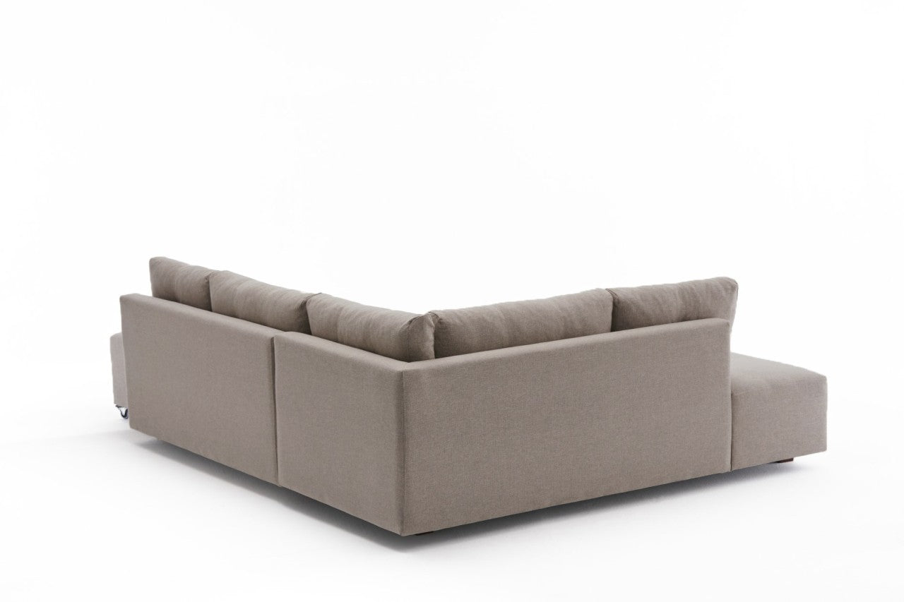 Sofá - Cama Chaise Longue Manama – Cinzento (280 x 206 cm) | Conforto, Estilo e Versatilidade - A minha loja