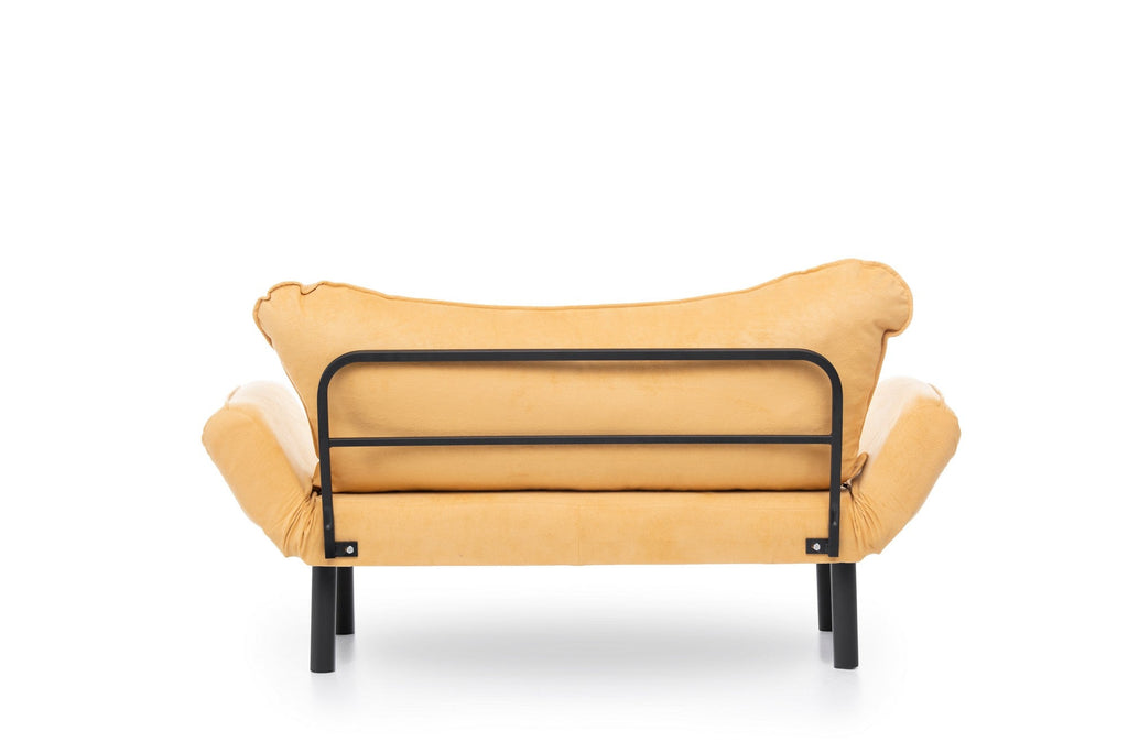 Sofá Cama "Chatto" – Amarelo Mostarda – 180x65x70 cm – Design Moderno - A minha loja