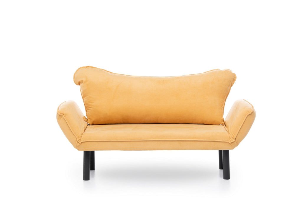 Sofá Cama "Chatto" – Amarelo Mostarda – 180x65x70 cm – Design Moderno - A minha loja