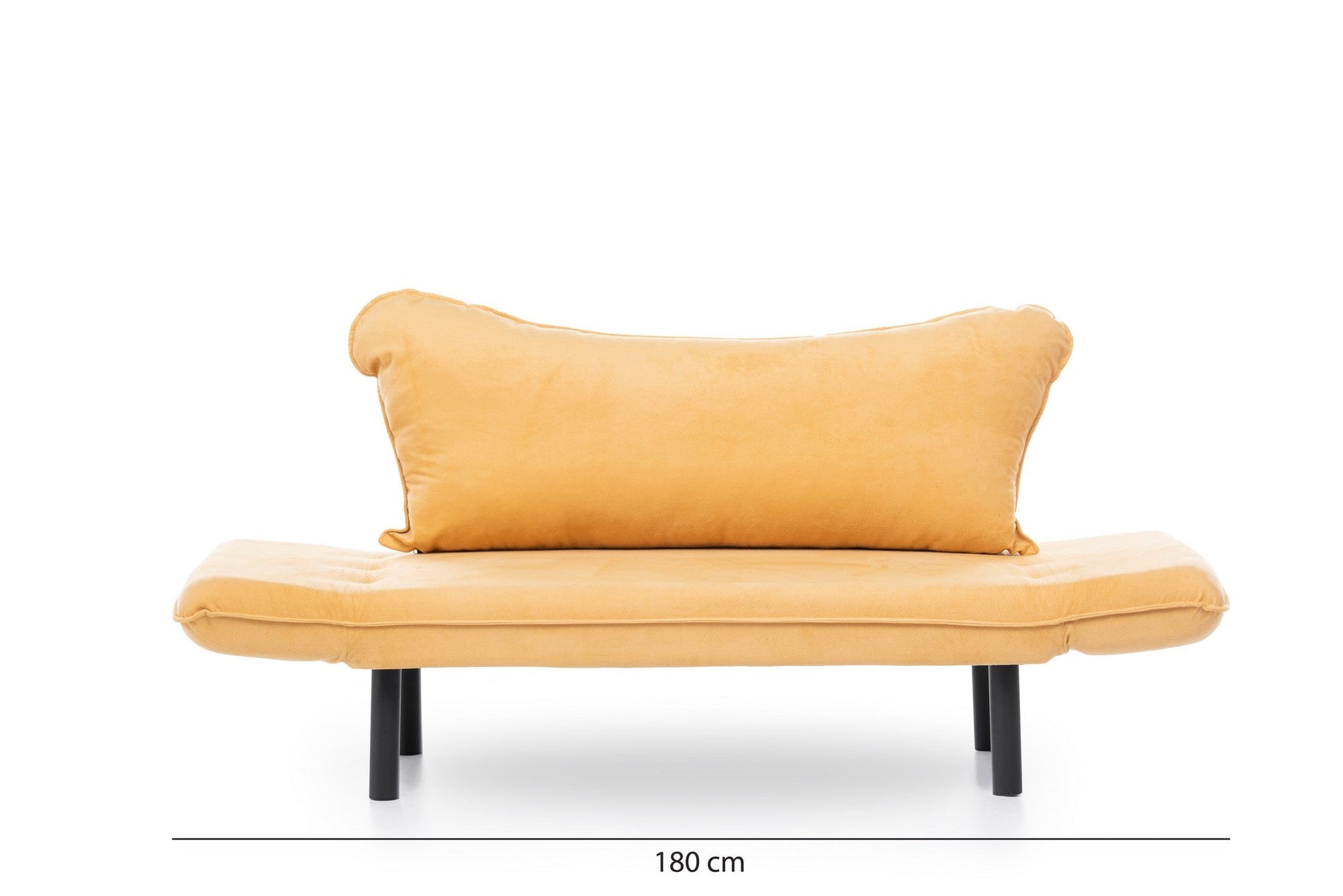 Sofá Cama "Chatto" – Amarelo Mostarda – 180x65x70 cm – Design Moderno - A minha loja