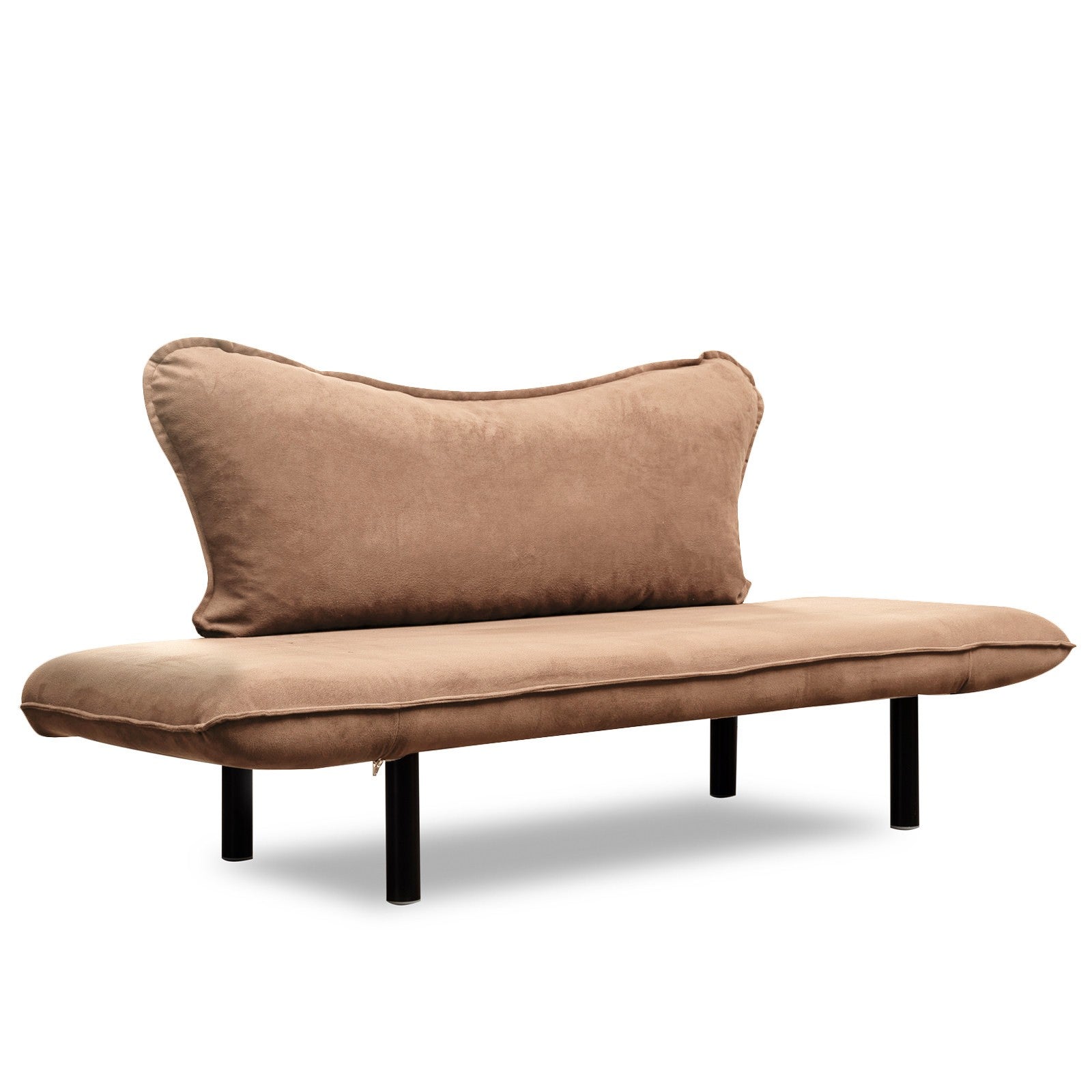 Sofá Cama "Chatto" – Castanho Claro – 180x65x70 cm – Design Moderno - A minha loja