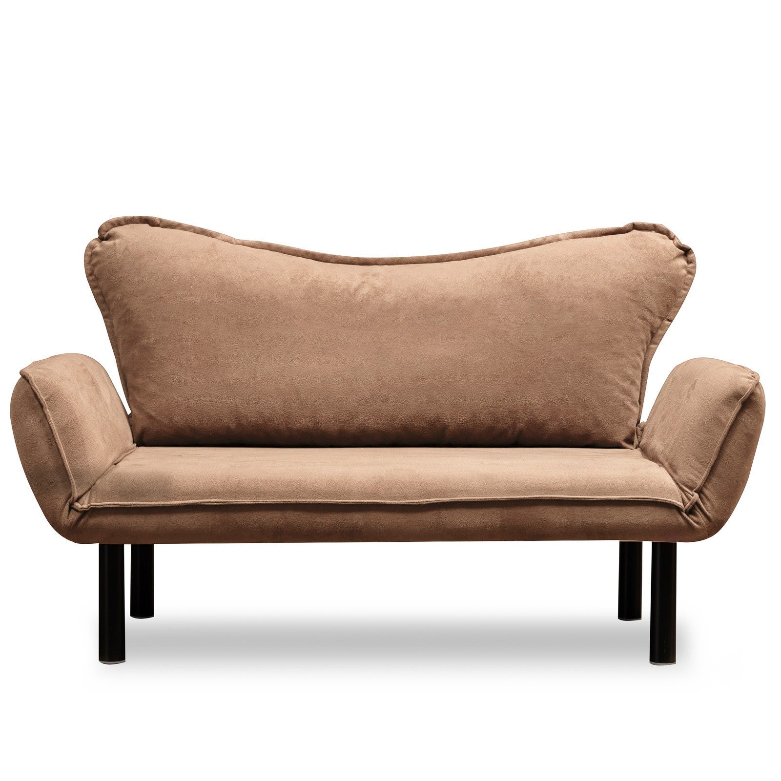 Sofá Cama "Chatto" – Castanho Claro – 180x65x70 cm – Design Moderno - A minha loja