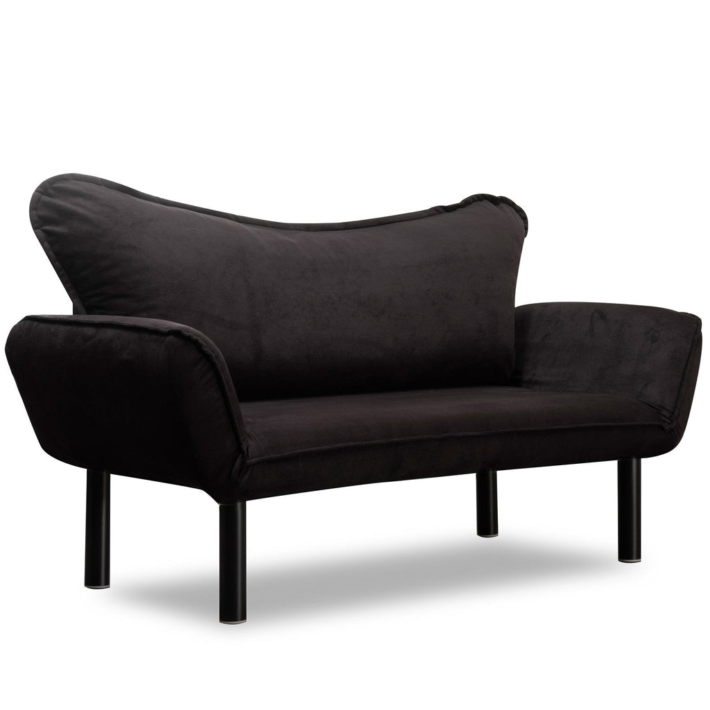 Sofá Cama "Chatto" – Preto – 180x65x70 cm – Design Moderno - A minha loja