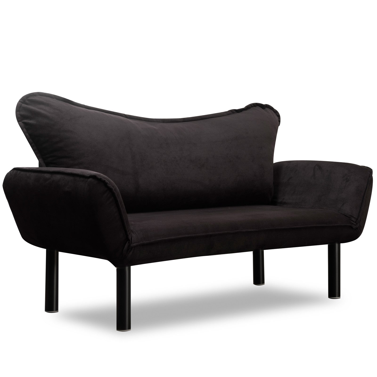 Sofá Cama "Chatto" – Preto – 180x65x70 cm – Design Moderno - A minha loja