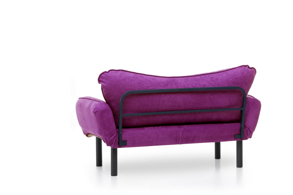Sofá Cama "Chatto" – Roxo – 180x65x70 cm – Design Moderno - A minha loja