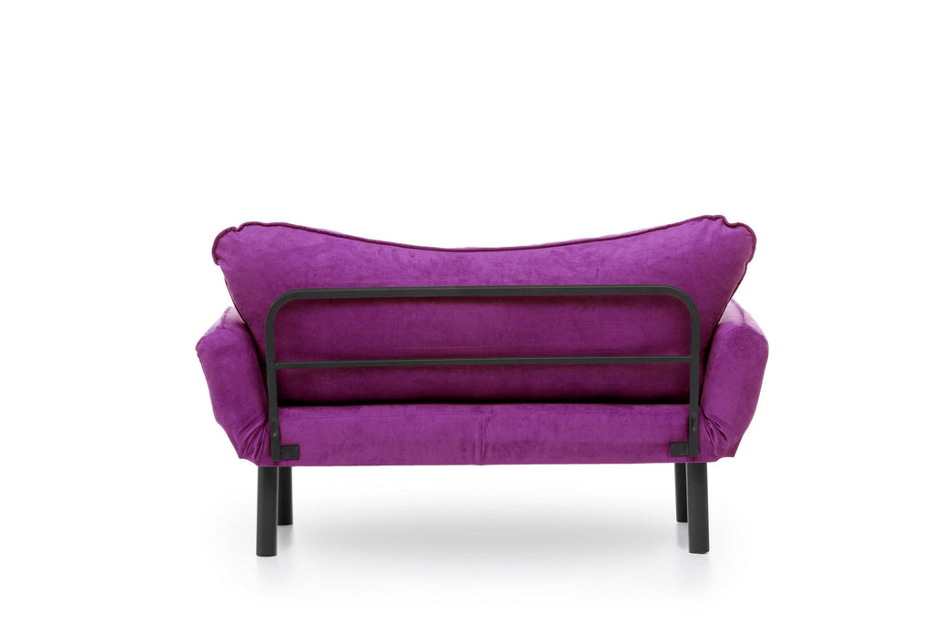 Sofá Cama "Chatto" – Roxo – 180x65x70 cm – Design Moderno - A minha loja