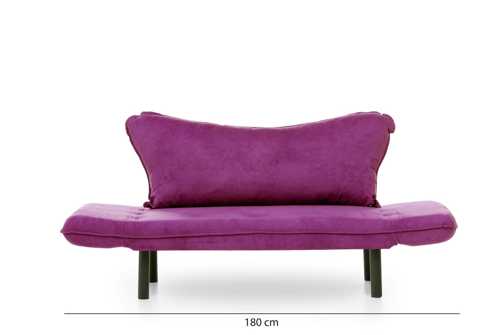 Sofá Cama "Chatto" – Roxo – 180x65x70 cm – Design Moderno - A minha loja