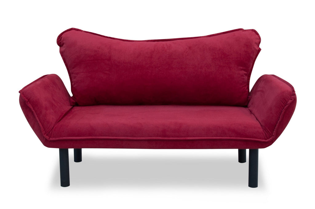 Sofá Cama "Chatto" – Vermelho Tinto – 180x65x70 cm – Design Moderno - A minha loja