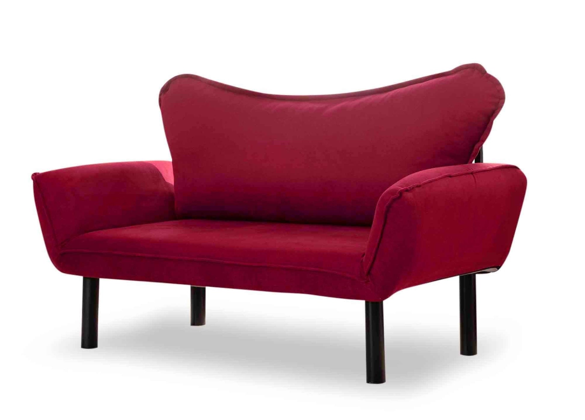 Sofá Cama "Chatto" – Vermelho Tinto – 180x65x70 cm – Design Moderno - A minha loja