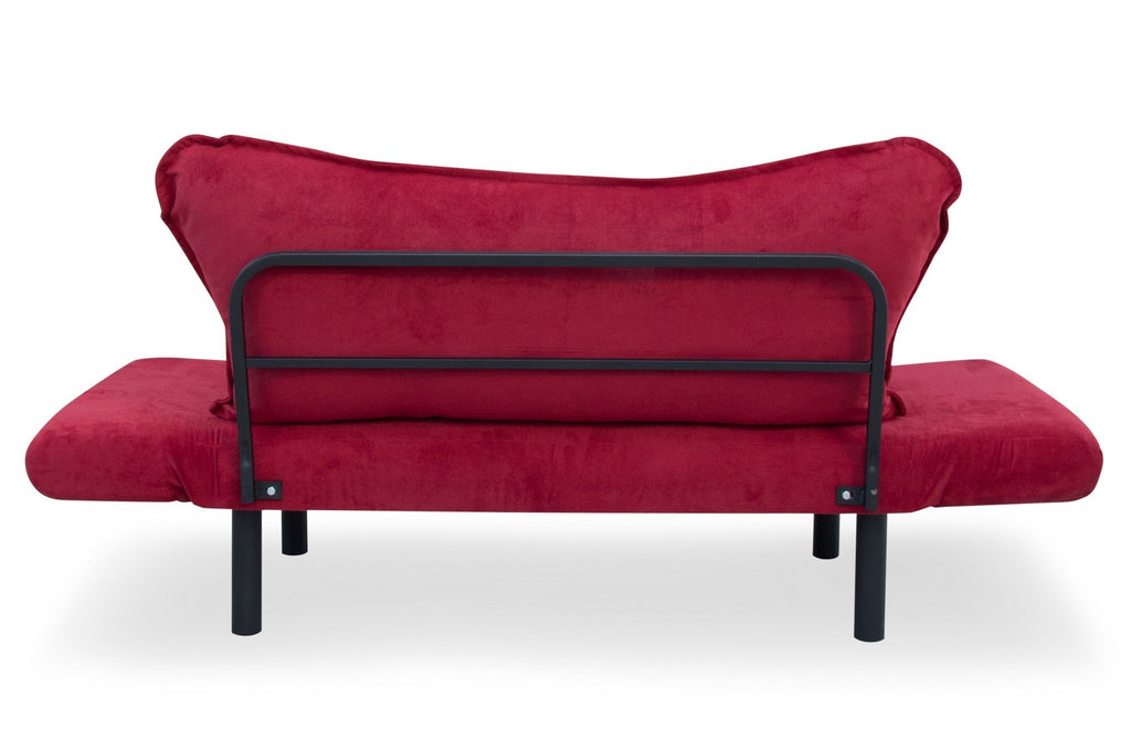 Sofá Cama "Chatto" – Vermelho Tinto – 180x65x70 cm – Design Moderno - A minha loja