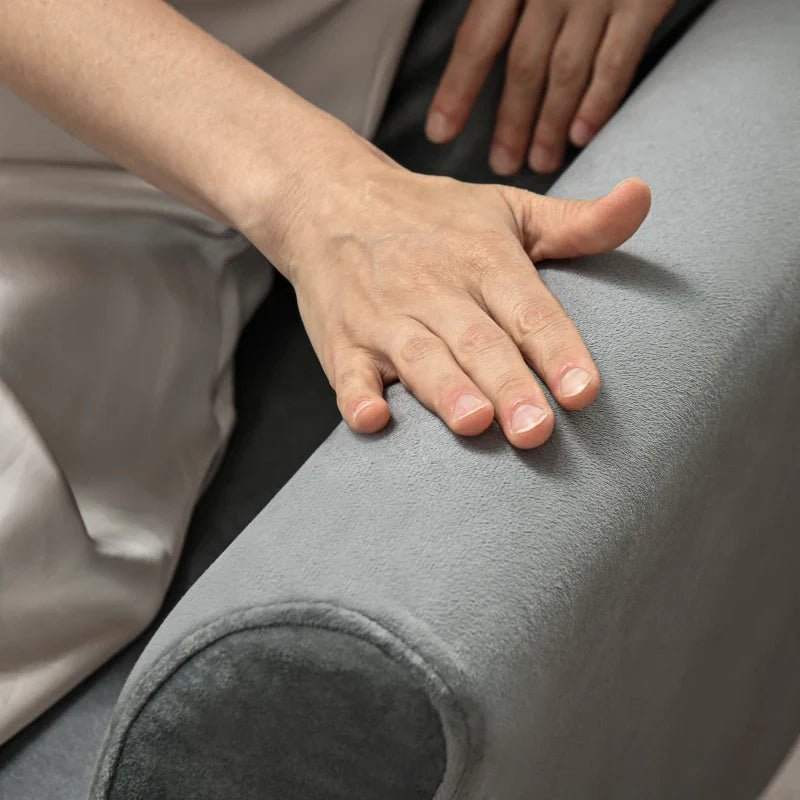 Sofá Cama Convertível Sofá Cama de 3 Lugares com Encosto Ajustável de 3 Níveis e 2 Almofadas Acolchoadas Carga 360 kg para Escritório Dormitório Sala de Estar Cinza - A minha loja