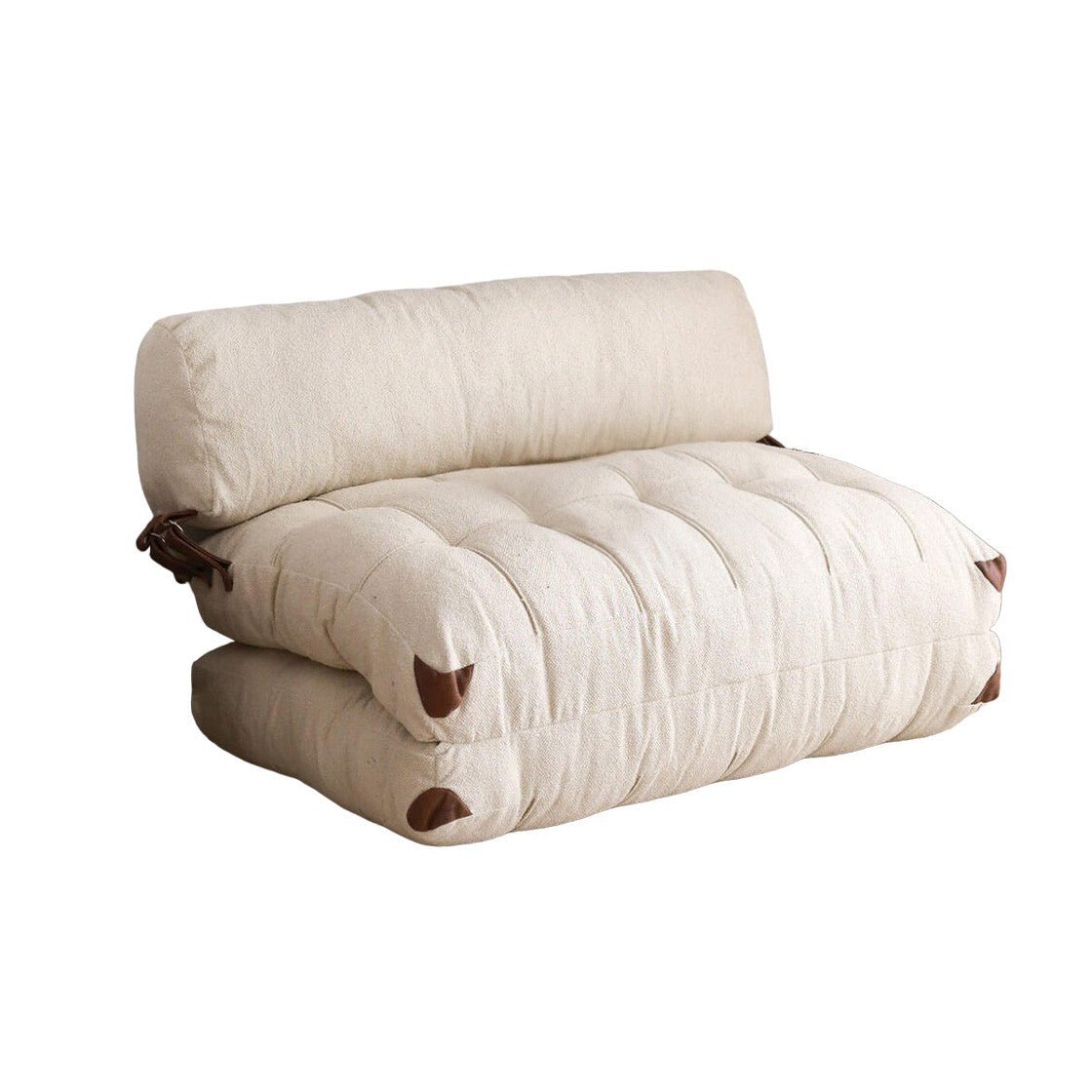 Sofá - Cama de 2 Lugares Fold Teddy – Creme (120 cm) | Conforto, Estilo e Versatilidade - A minha loja