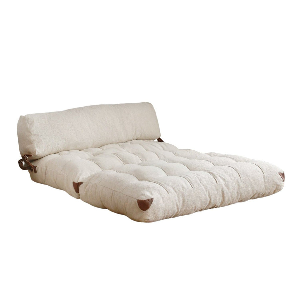 Sofá - Cama de 2 Lugares Fold Teddy – Creme (120 cm) | Conforto, Estilo e Versatilidade - A minha loja