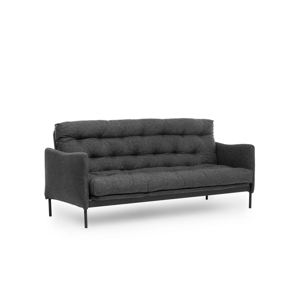 Sofá Cama "Renge" com Encosto Ajustável – Cinzento Escuro - 3 Lugares – Design Moderno - A minha loja