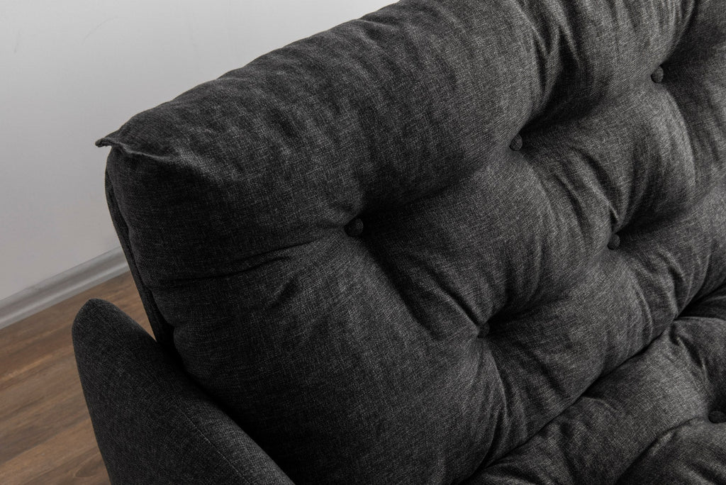 Sofá Cama "Renge" com Encosto Ajustável – Cinzento Escuro - 3 Lugares – Design Moderno - A minha loja