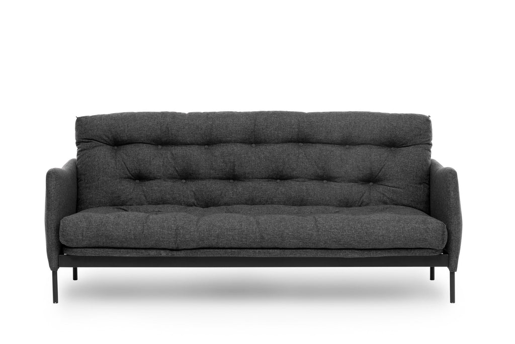 Sofá Cama "Renge" com Encosto Ajustável – Cinzento Escuro - 3 Lugares – Design Moderno - A minha loja