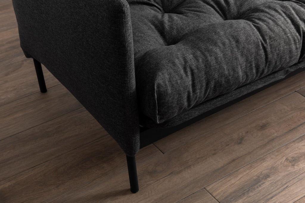 Sofá Cama "Renge" com Encosto Ajustável – Cinzento Escuro - 3 Lugares – Design Moderno - A minha loja
