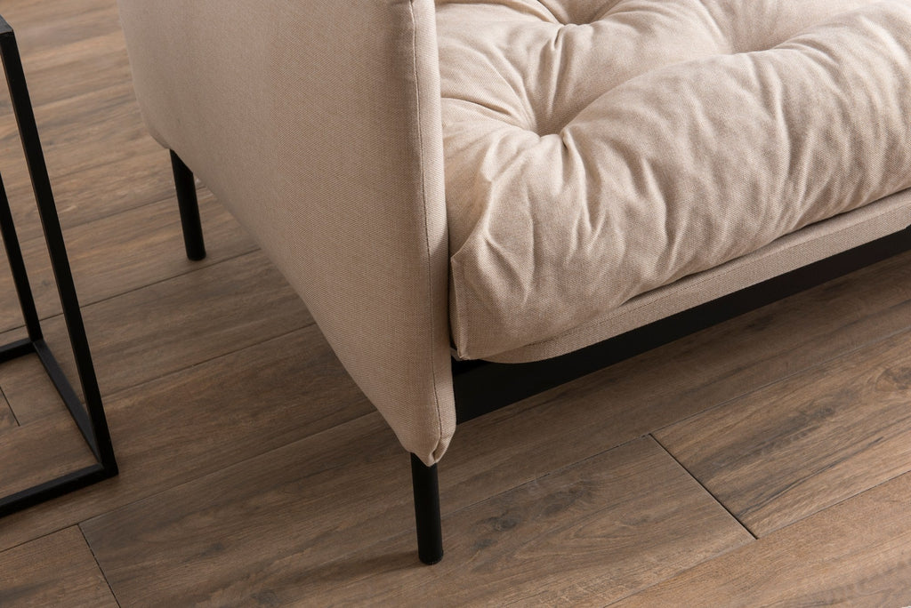 Sofá Cama "Renge" com Encosto Ajustável – Creme - 3 Lugares – Design Moderno - A minha loja
