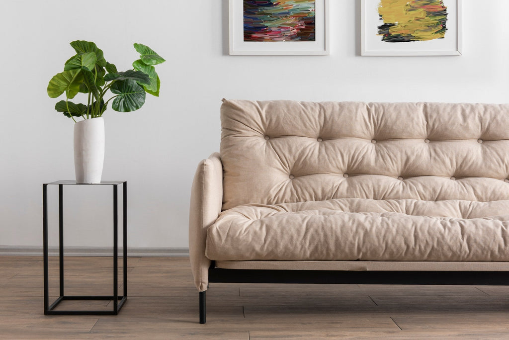 Sofá Cama "Renge" com Encosto Ajustável – Creme - 3 Lugares – Design Moderno - A minha loja