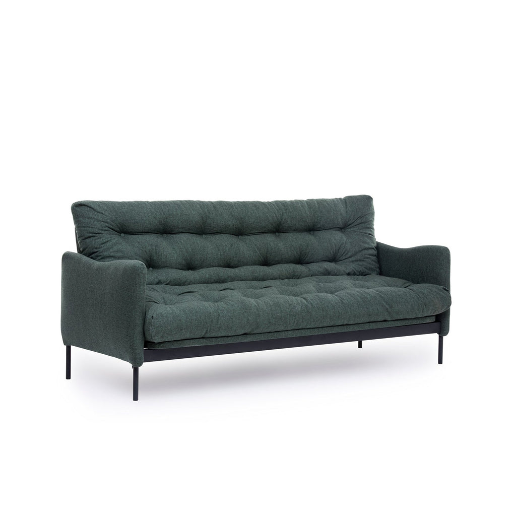 Sofá Cama "Renge" com Encosto Ajustável – Verde, 3 Lugares – Design Moderno - A minha loja