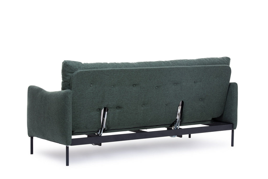 Sofá Cama "Renge" com Encosto Ajustável – Verde, 3 Lugares – Design Moderno - A minha loja