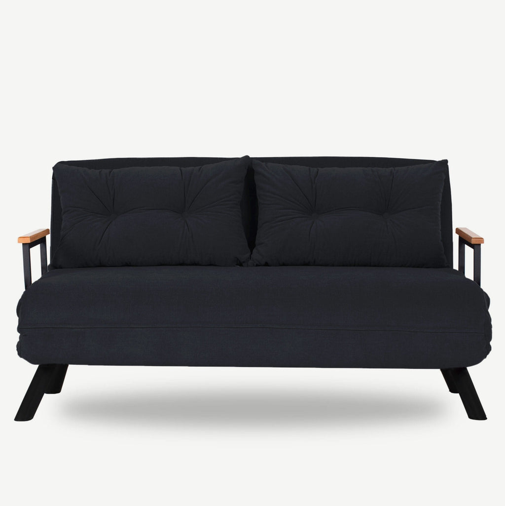 Sofá Cama "Versa" – Preto – 175x133 cm – Design Moderno e Versátil - A minha loja