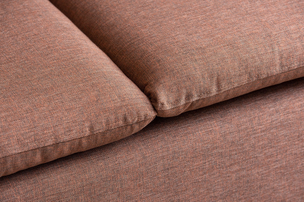 Sofá de 3 Lugares Chaise Longue "Pafu Lungo" - 255x154x46 cm - Castanho Claro - Design Nórdico - A minha loja