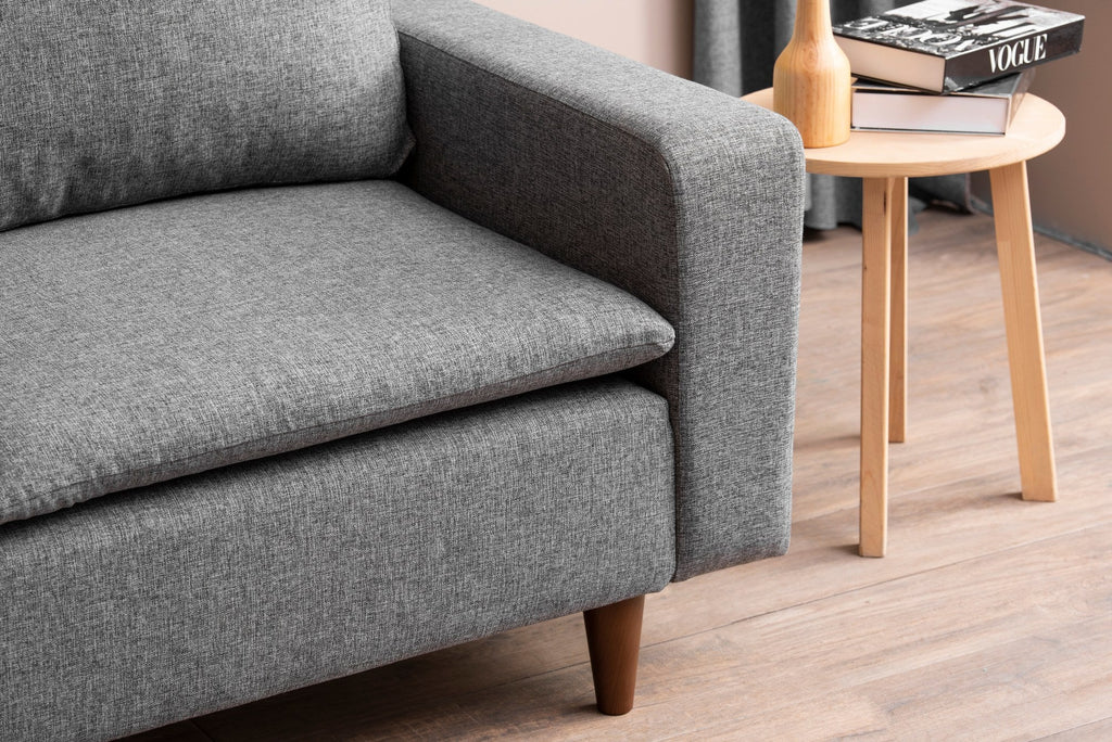 Sofá de 3 Lugares Chaise Longue "Pafu Lungo" - 255x154x46 cm - Cinzento Claro - Design Nórdico - A minha loja