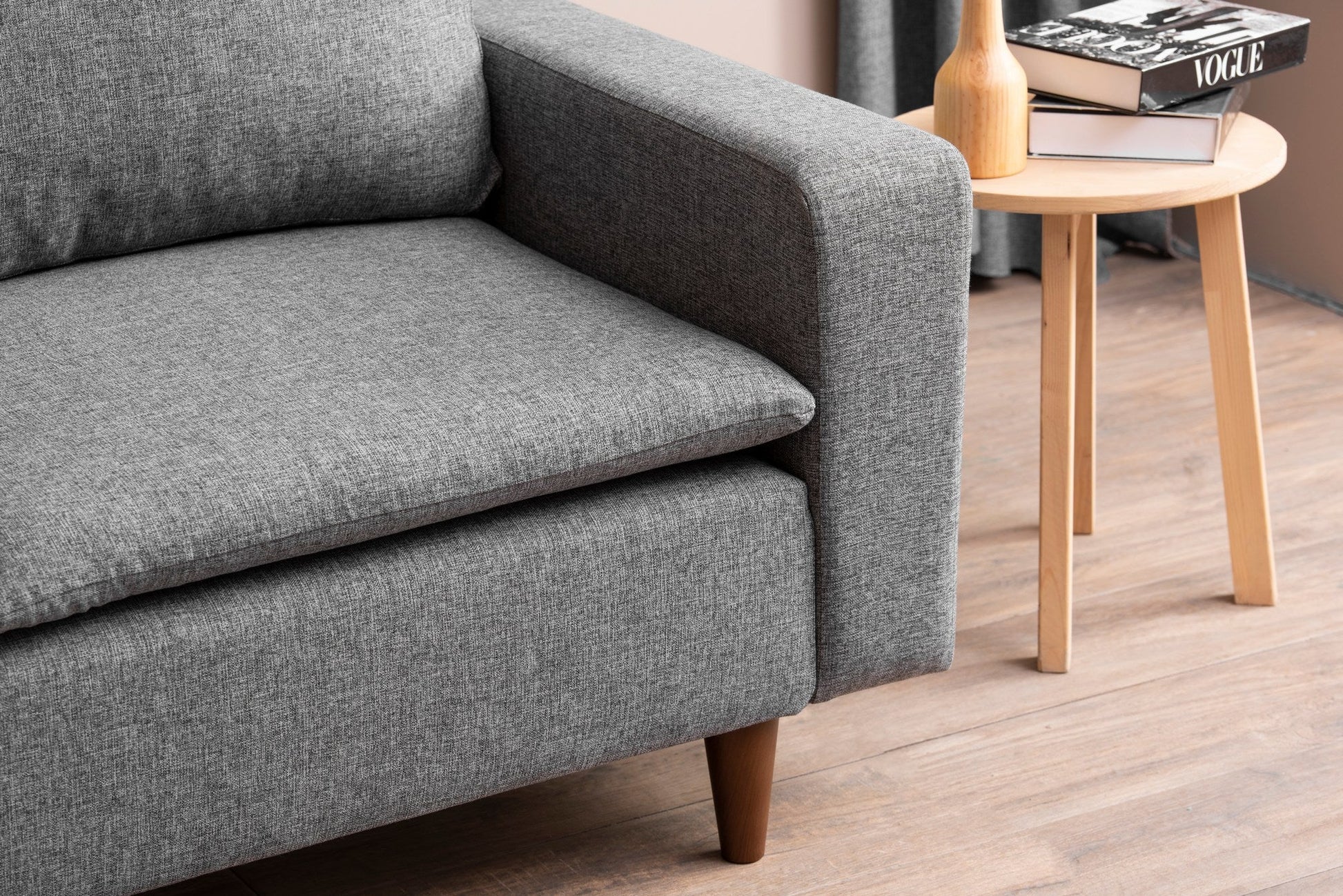 Sofá de 3 Lugares Chaise Longue "Pafu Lungo" - 255x154x46 cm - Cinzento Claro - Design Nórdico - A minha loja
