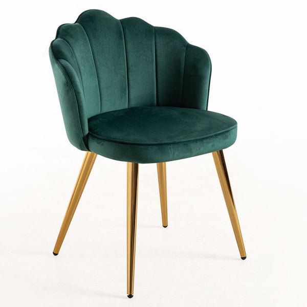 Cadeira Menpu Gold em Veludo - Verde - Design Nórdico