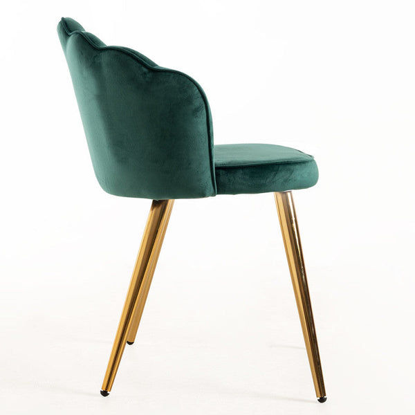 Cadeira Menpu Gold em Veludo - Verde - Design Nórdico