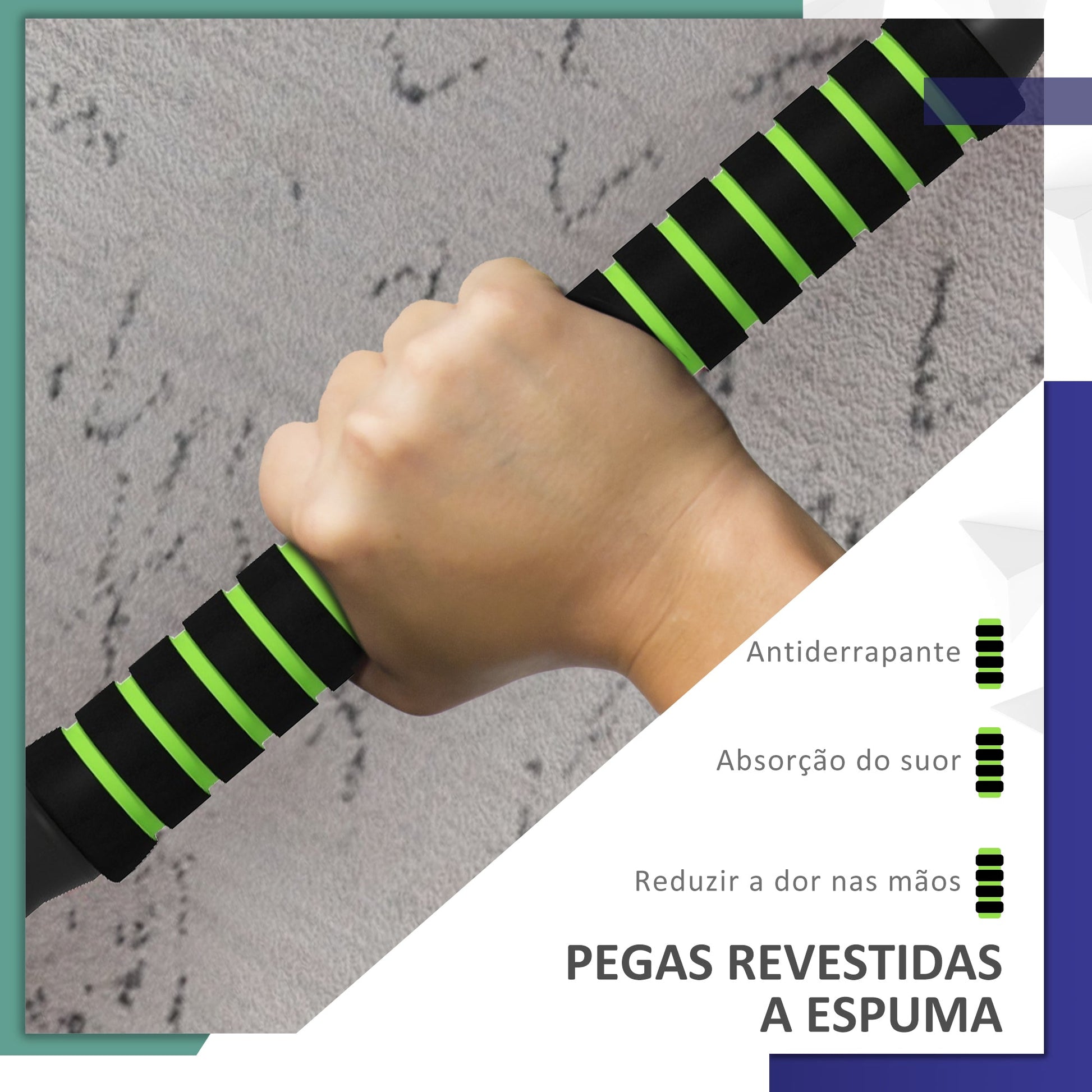 SPORTNOW Conjunto de Halteres 20kg 4 em 1 Conjunto de Pesos com Kettlebell Barra de Pesos para Treino de Força em Casa Ginásio Escritório Verde - A minha loja