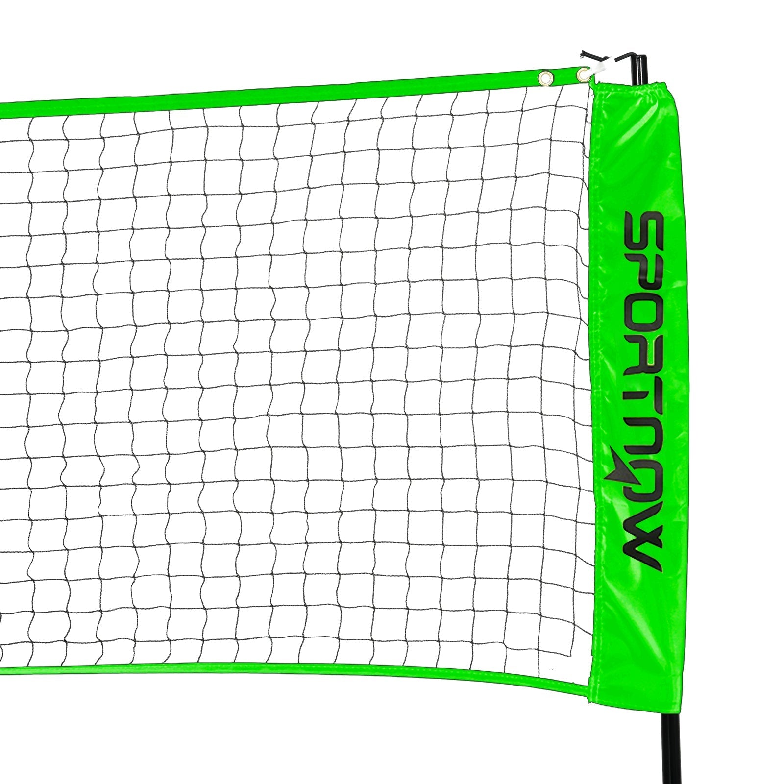 SPORTNOW Kit de Badminton de 7 Peças Jogo de Badminton com 2 Raquetes 3 Badminton 2 Raquetes de Pickleball 2 Bolas de Pickleball Bola de Voleibol e Rede com Suporte Preto e Verde - A minha loja