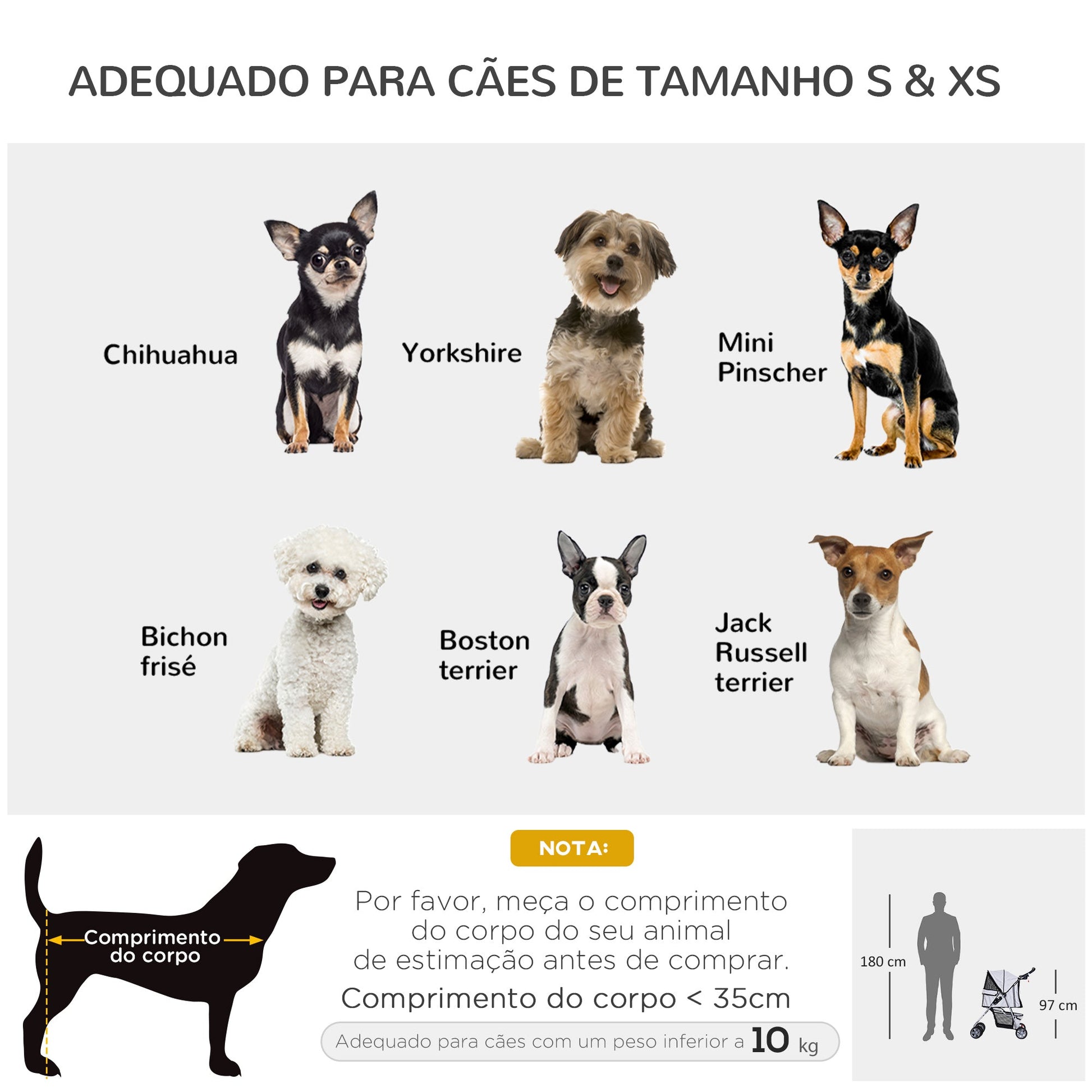 PawHut Carrinho de Passeio para Animais de Estimação Carrinho para Cães e Gatos Dobrável com Capô Ajustável Cesta de Armazenamento Suporte para Copos e Travão 75x45x97cm Cinza