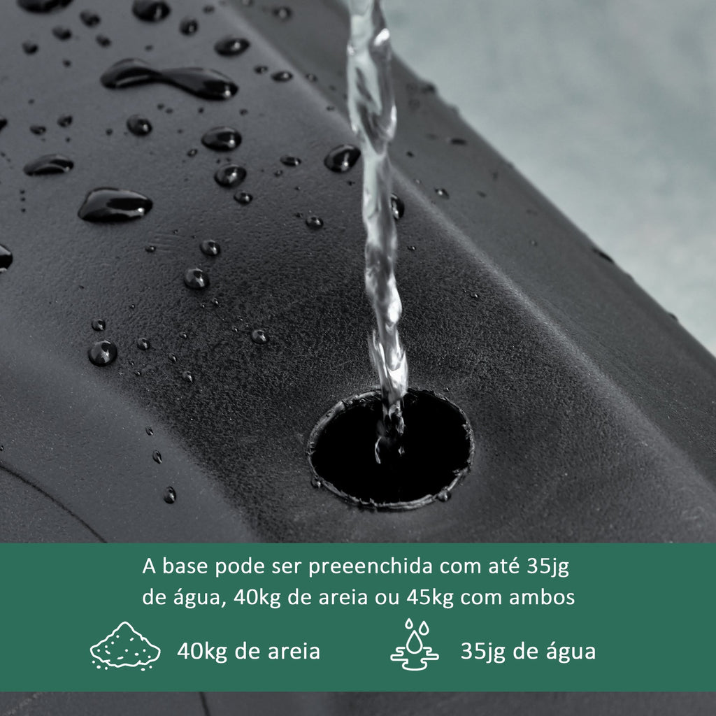 Tabela de Basquetebol para Exterior com Altura Ajustável 206 - 260 cm Cesta de Basquetebol com Rodas e Base Recarregável para Adolescentes e Adultos Preto - A minha loja