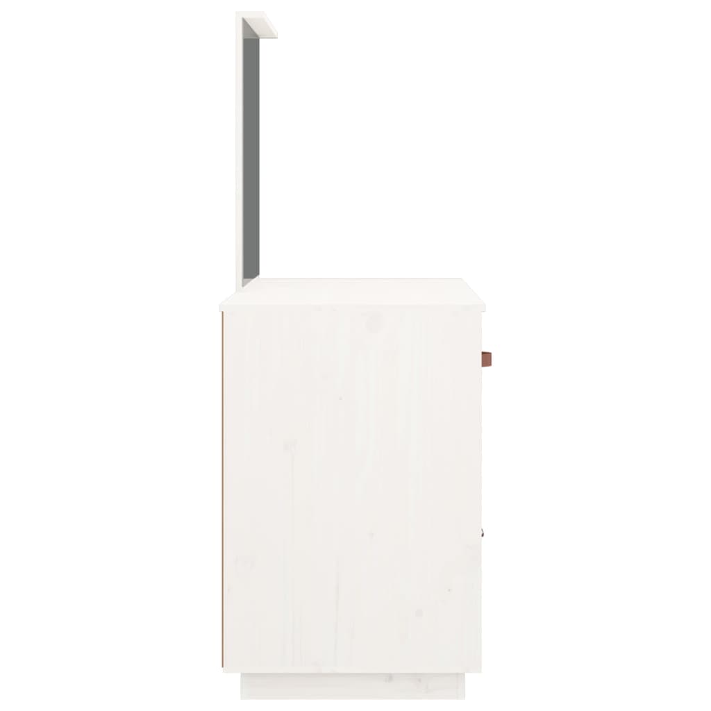 Toucador 95x50x134 cm madeira de pinho maciça branco - A minha loja