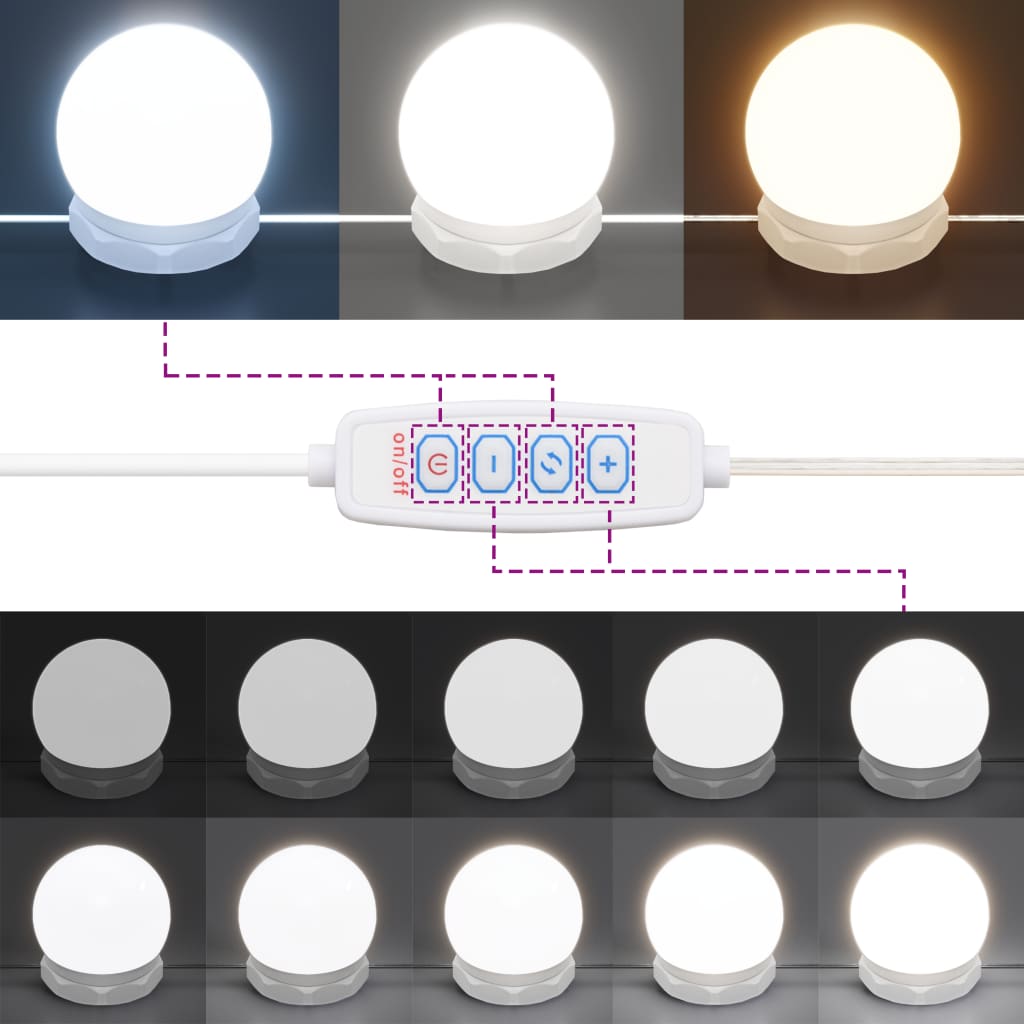 Toucador com LEDs 86,5x35x136 cm sonoma cinza - A minha loja