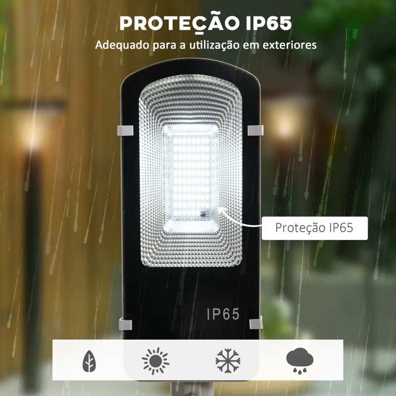 Candeeiro Solar Lotus de Exterior – 70x36x22 cm – 1800LM – Controlo Remoto – IP65 – Luz LED Branca Fria